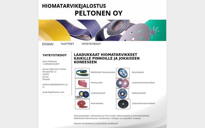 Screenshot of htjpeltonen.com