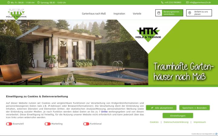 Screenshot of htk-gartenhaus.de