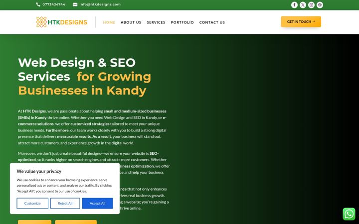 Screenshot of htkdesigns.com