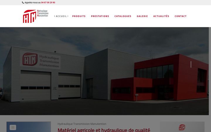 Screenshot of htm-hydraulique-beziers.fr