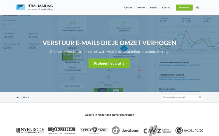 Screenshot of html-mailing.nl
