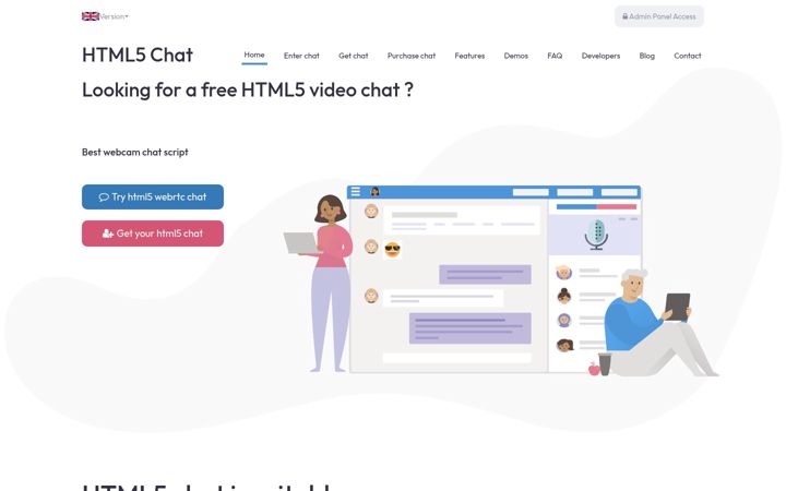 Skärmbild av html5-chat.com