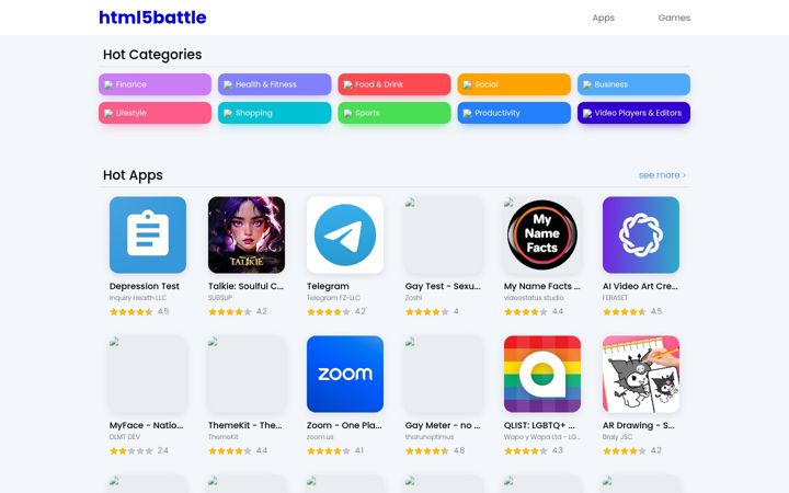 Screenshot of html5battle.com