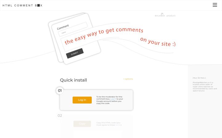 Screenshot of htmlcommentbox.com