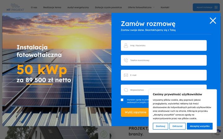 Screenshot of htprojekt.pl