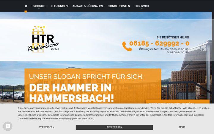 Screenshot of htr-paletten.de