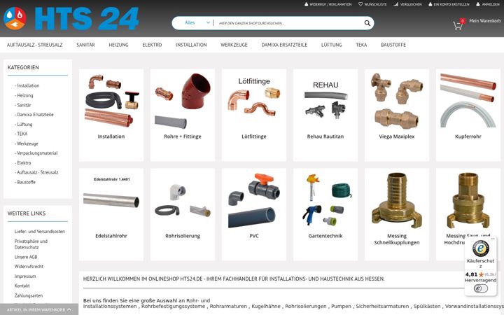 Screenshot of hts24.de