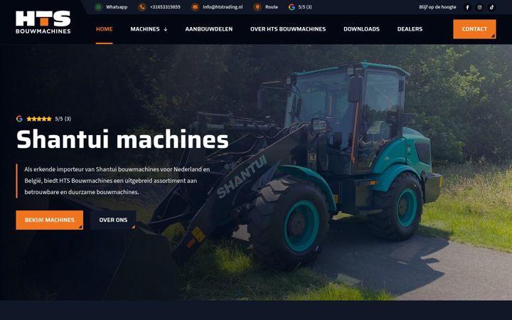 Captura de ecrã de htsbouwmachines.nl