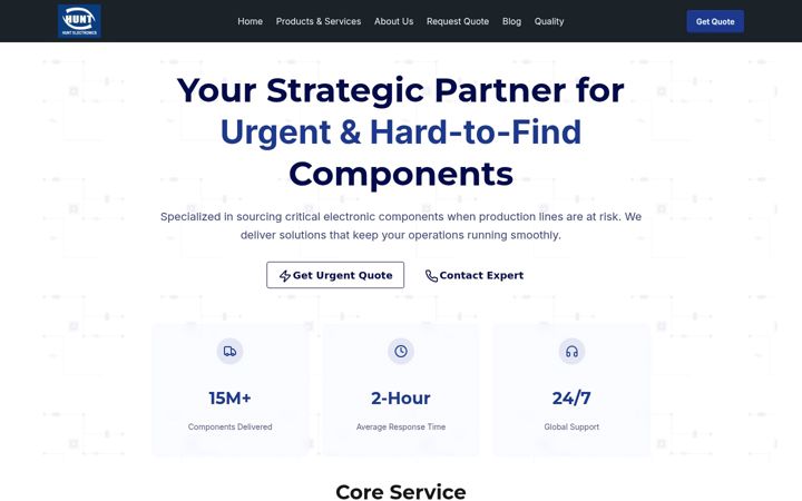 Screenshot of htsemiconductor.com
