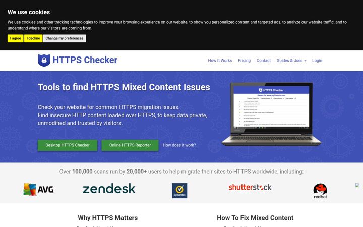 Screenshot of httpschecker.net