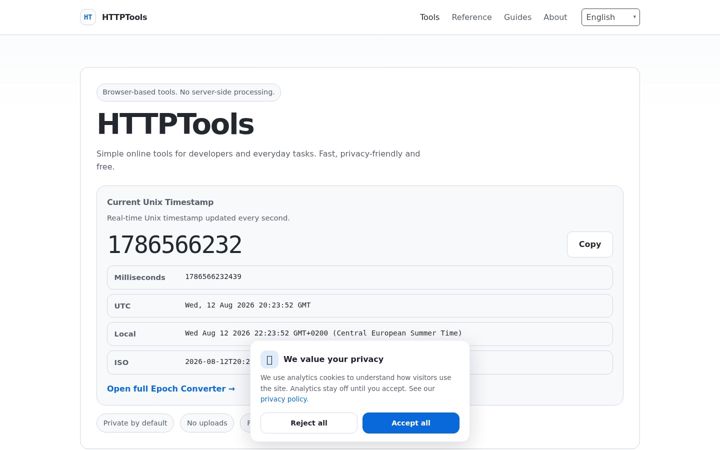 Screenshot of httptools.net