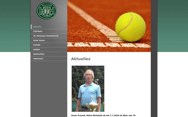Screenshot of htuhc-tennis.de