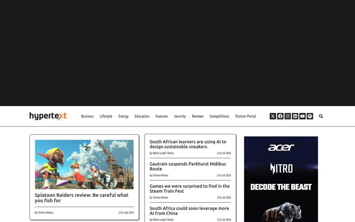 Screenshot of htxt.co.za