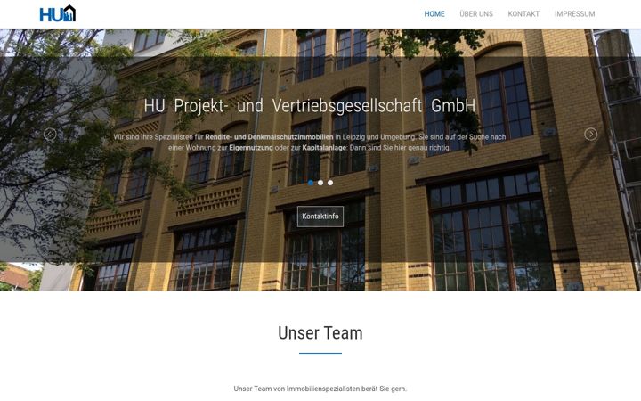 Screenshot of hu-pv-gmbh.de