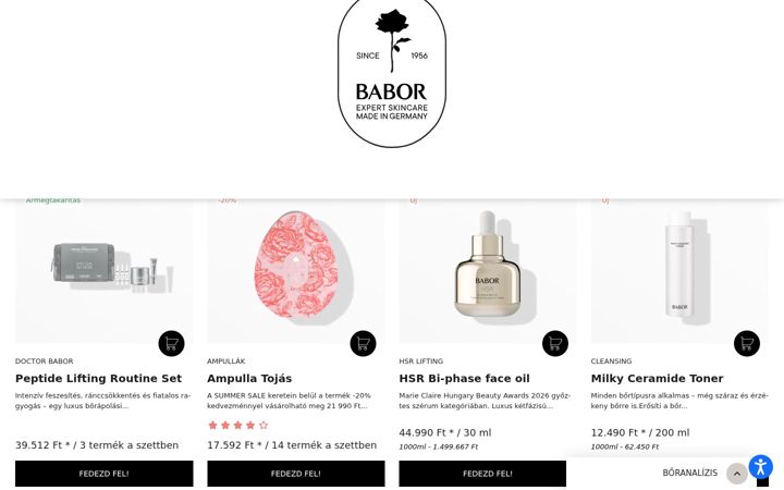 Screenshot of hu.babor.com