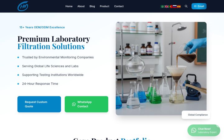 Screenshot of huaenv.com