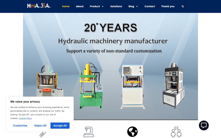 Screenshot of huajiayeya.com