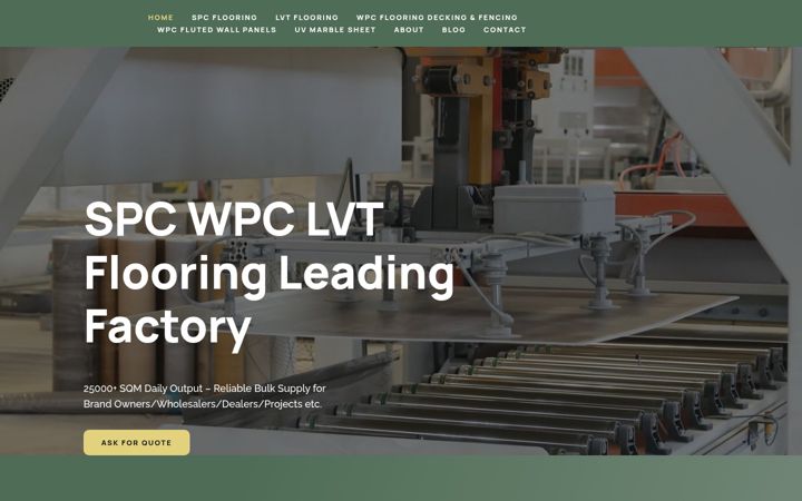 Screenshot of huanjuflooring.com