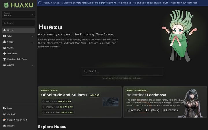 Screenshot of huaxu.app