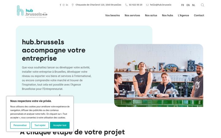 Screenshot of hub.brussels