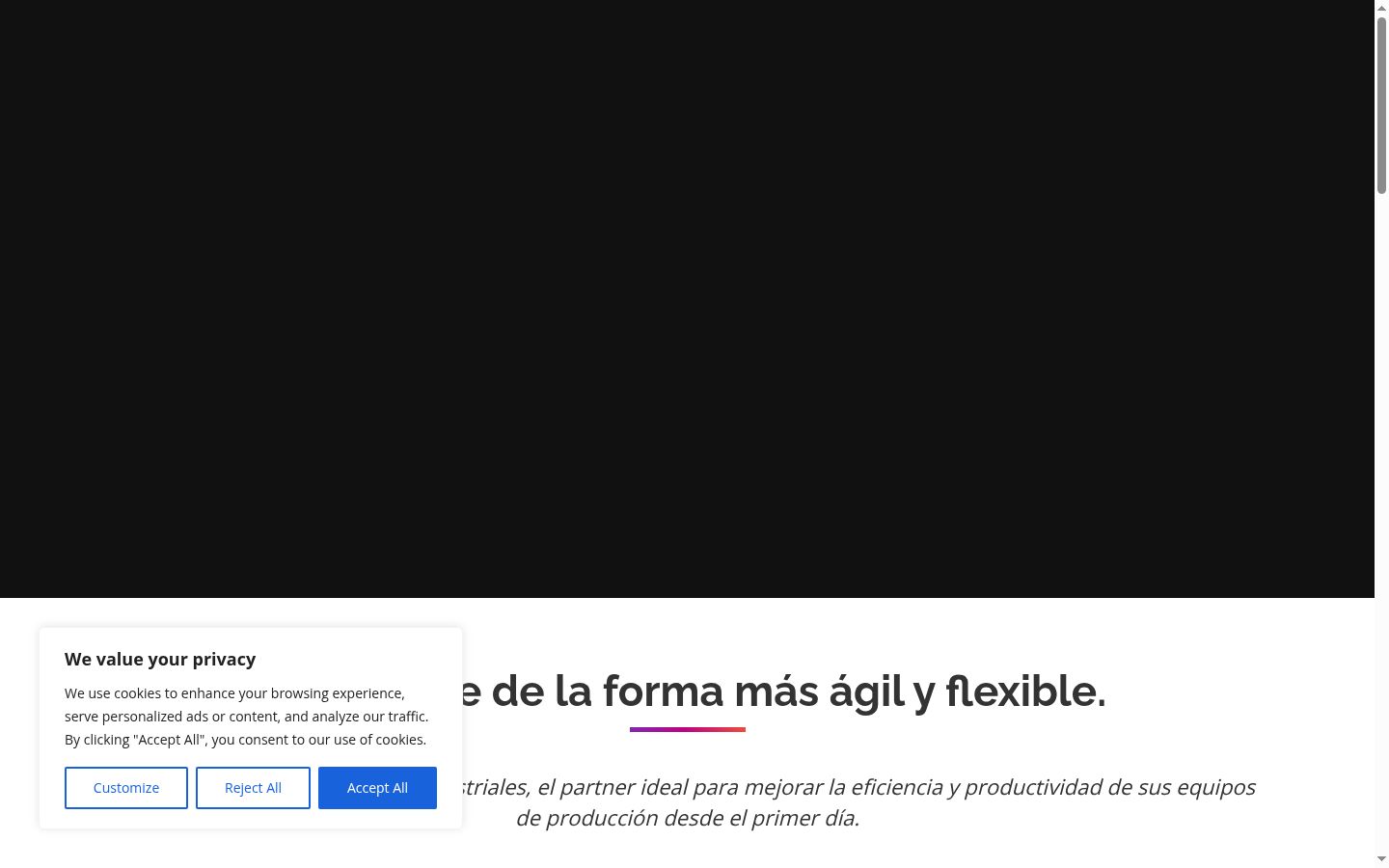 Screenshot del banner di consenso mostrato prima di qualsiasi interazione