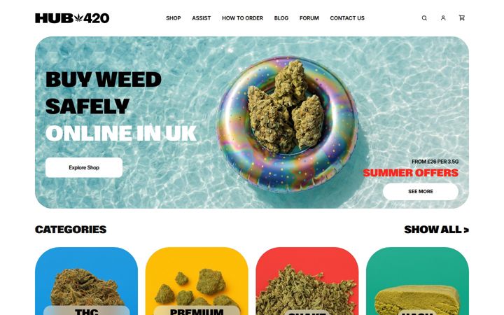 Screenshot of hub420.shop