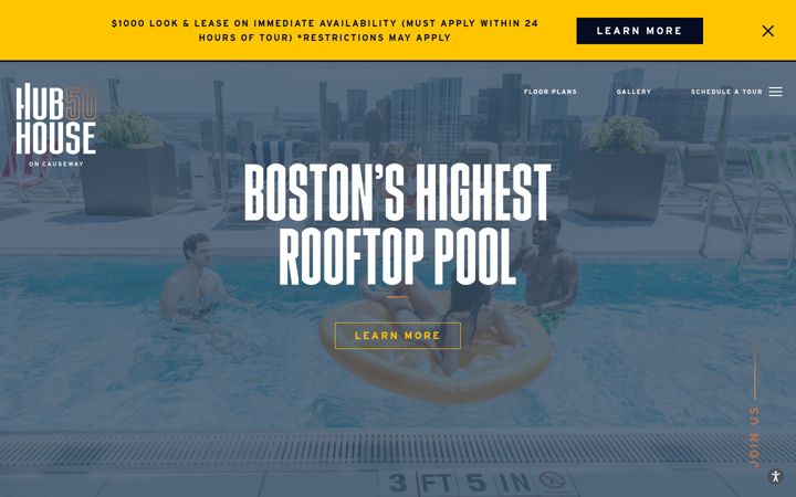 Screenshot of hub50house.com