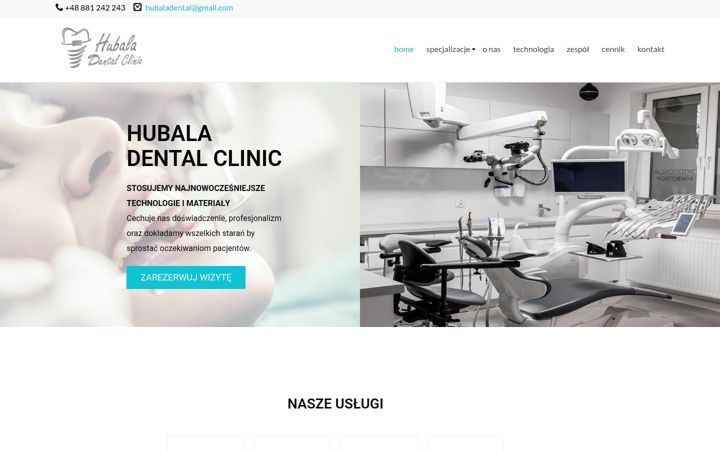 Screenshot of hubaladental.pl
