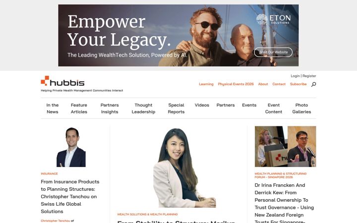 Screenshot of hubbis.com