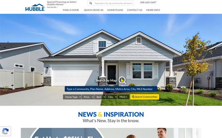Screenshot of hubblehomes.com
