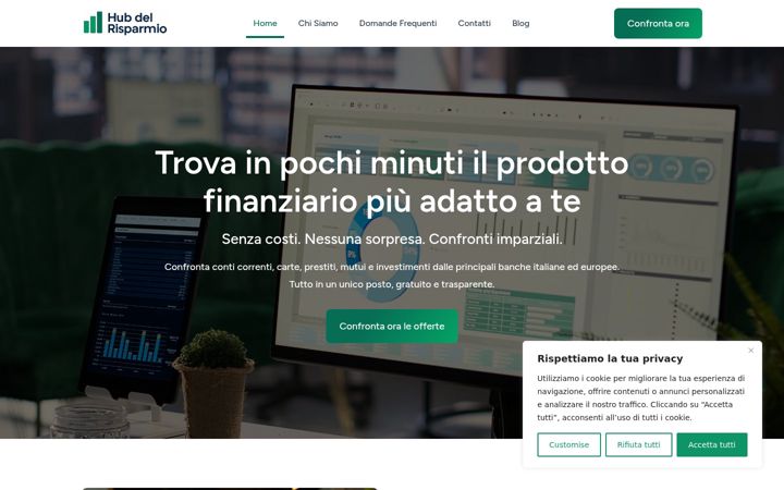 Screenshot of hubdelrisparmio.com