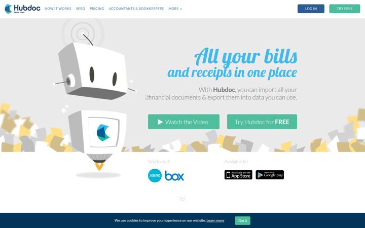Екранна снимка на hubdoc.com