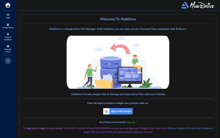 Screenshot of hubdrive.space