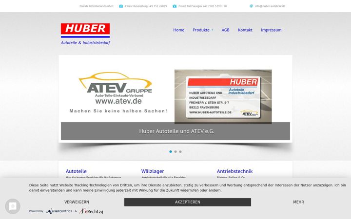 Screenshot of huber-autoteile.de
