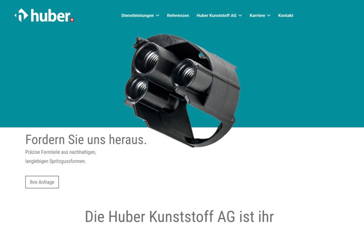 Screenshot of huber-kunststoff.ch
