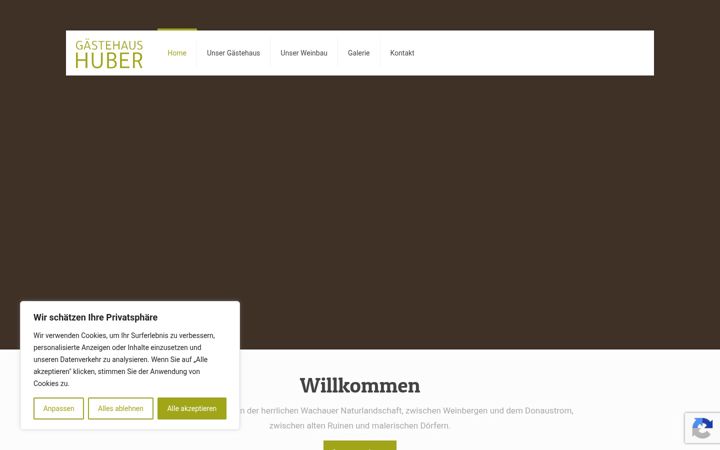 Screenshot of huber-wachau.at