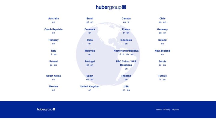 Screenshot of hubergroup.com