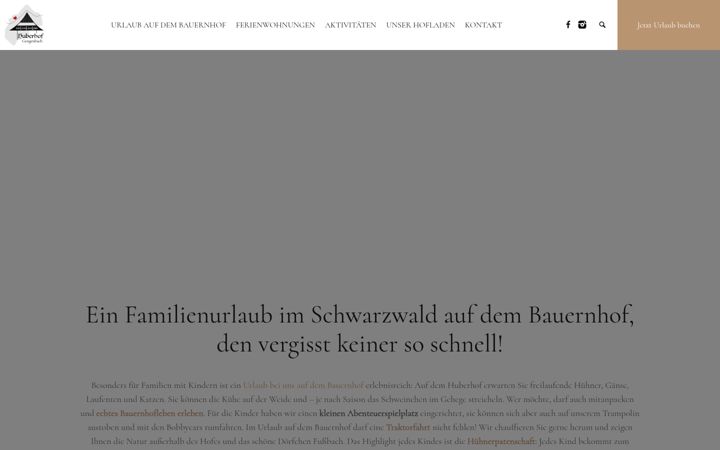 Screenshot of huberhof-gengenbach.de