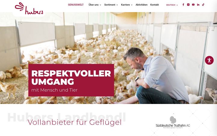 Snímek obrazovky huberslandhendl.at