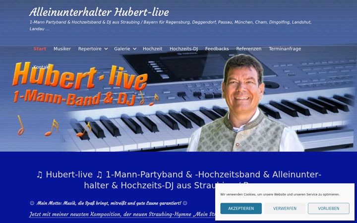 Screenshot of hubert-live.de