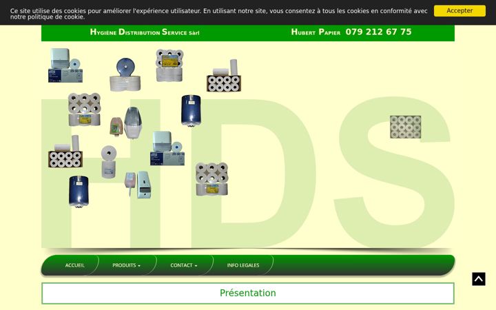 Screenshot of hubert-papier.ch