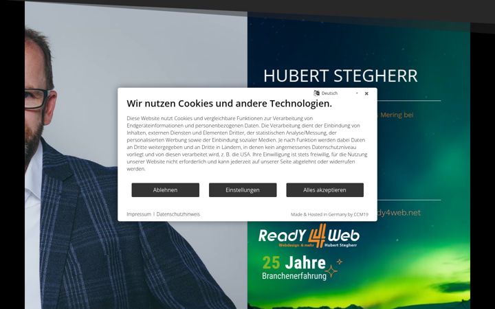 Screenshot of hubert-stegherr.de