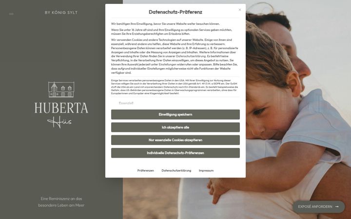 Screenshot of hubertahues.de