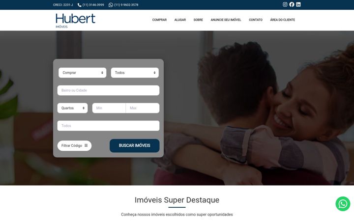 Screenshot of hubertimoveis.com.br
