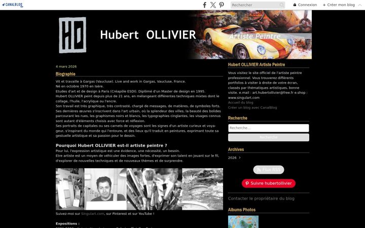 Screenshot of hubertollivier.com