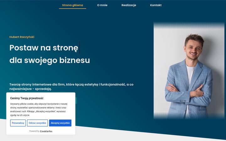 Screenshot of hubertraczynski.pl