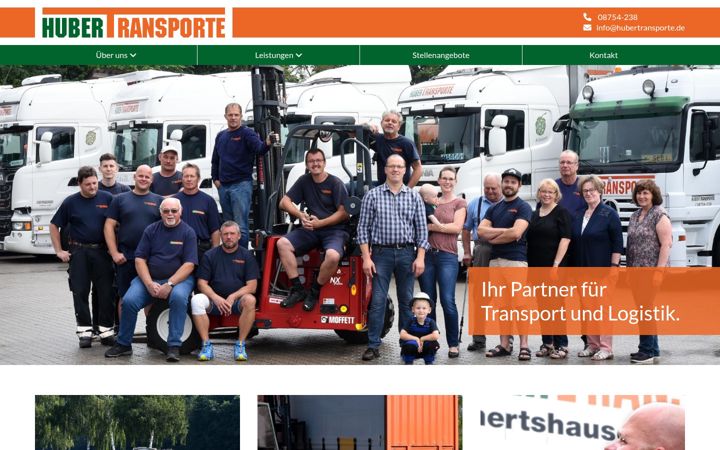 Screenshot of hubertransporte.de