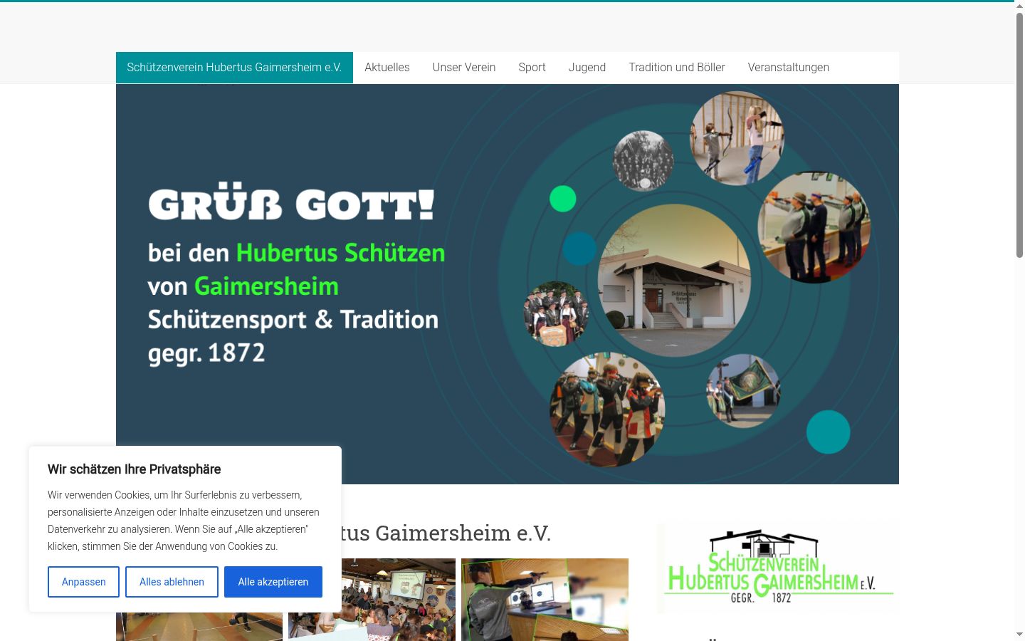 Screenshot van de toestemmingsbanner zoals getoond vóór enige interactie