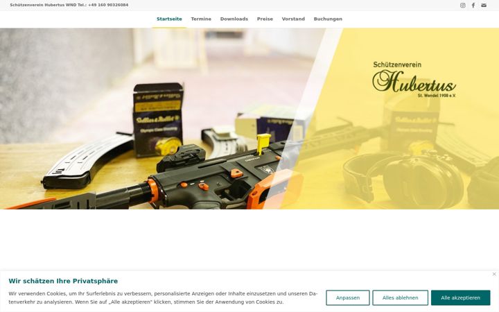 Screenshot of hubertus-wnd.de