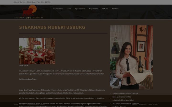 Screenshot of hubertusburg-essen.de